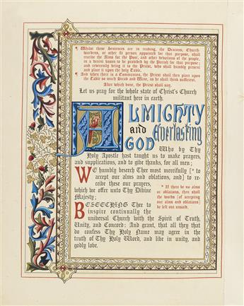 (ILLUMINATED RELIGIOUS MANUSCRIPT.) The Anglican Missal, Being the Order for the Administration of the Holy Communion ...